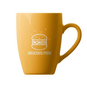 Creative <b>Gifts</b> Advertising Logo Print 11Oz Coffee <b>Large</b> Shape Cup Straight Ceramic Mugs - Product Image 2