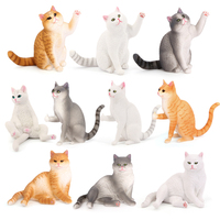 Figuras de Animales de PVC Sólido al por Mayor, Figuras de Gatos, Figuritas de Animales, Juguetes