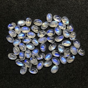 พลอยมูนสโตนสีรุ้งธรรมชาติเกรด AAA เกรด7x9มม. ทรงแบนทรงรีหลังเรียบได้รับการรับรองคุณภาพสูง - Product Image 4