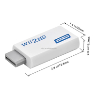 Convertidor de Salida de 3.5MM 1080P para Nintendo Wii a TV HD, PC, Conector de Audio y Video AV, Adaptador