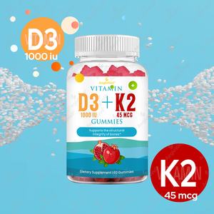 Fornitura di fabbrica personalizzato Flavour orso gommoso vitamina D3 & K2 Gummies supporta ossa sane, salute del cuore, assorbimento del calcio - Product Image 3