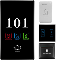 Panneau d'affichage tactile pour porte d'hôtel avec sonnette, interphone unidirectionnel, affichage du numéro de chambre en ABS et interrupteur « Ne pas déranger » facile à utiliser