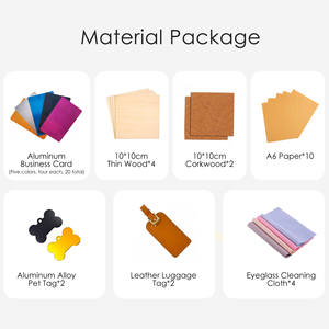 Paquete de Materiales para Grabado Láser <span class=keywords><strong>Laserpecker</strong></span>, Contiene Siete Materiales Diferentes, Ideal para Grabador <span class=keywords><strong>L2</strong></span> - Product Image 2