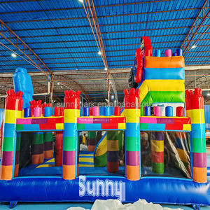 Khối xây dựng thương mại PVC siêu anh hùng bơm hơi <span class=keywords><strong>bouncy</strong></span> trượt bơm hơi lâu đài kết hợp nhân vật hoạt hình - Product Image 2