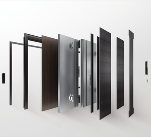 <span class=keywords><strong>Porte</strong></span> <span class=keywords><strong>d</strong></span>'<span class=keywords><strong>entrée</strong></span> pivotante moderne en aluminium blindé de grande taille pour maisons, fabriquée en Chine - Product Image 6