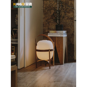 Huangqi Wooden Table Lamp E27 Led Switch Control For Bedroom Living Room Study Desk <b>Lighting</b> - Product Image 3