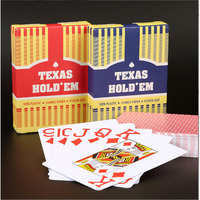 Cartes à jouer de poker en plastique étanches personnalisées 100% avec poker de mot de police à indice jumbo