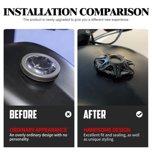 Tapa decorativa de aceite ventilada para tanque de combustible de aluminio CNC para motocicleta <span class=keywords><strong>Harley</strong></span> Touring Road King Softail Dyna Sportster XL <span class=keywords><strong>1200</strong></span> 883 - Product Image 6