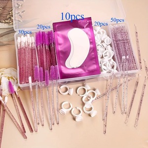 Boîte de rangement portable en plastique transparent à 5 compartiments pour outils d'extension de cils rectangulaires - Product Image 1