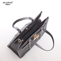 DEJURIOR Sac fourre-tout 2-en-1 multicolore avec fermoir, sac à main de luxe de marque de créateur pour femme, motif litchi en PU, ensemble de sacs à main pour dames