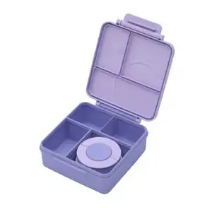 OMOrealmi Boîte à lunch portable pour enfants Boîte à bento compartimentée étanche en acier inoxydable thermos pot alimentaire 1600ml tiffin lun