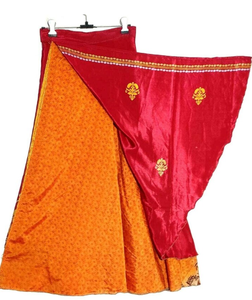 Boho Vintage imprimé fleuri réversible soie Sari jupe portefeuille respirant écologique antistatique Maxi plage Style femmes filles rétro - Product Image 2