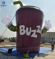 Tasse ballon gonflable géant personnalisé boissons pour la publicité extérieure