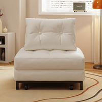 Sofá Cama de Tela Estilo Crema Moderno y Simple, Todo en Uno, para Espacios Pequeños, Apartamentos, Muebles Reclinables para el Hogar