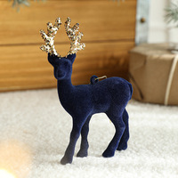 Offre Spéciale En Plastique Flocage Elk Ornements À La Mode De Noël Décoration De Bureau Pendentif En Gros Stock Cerf Arbre