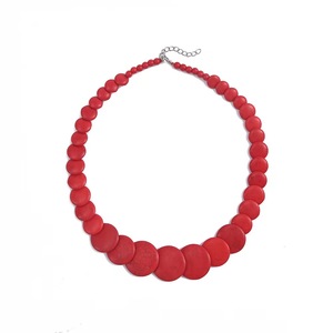 Estilo boêmio <span class=keywords><strong>Retro</strong></span> Elegante Cor Frisada Redonda Turquesa Colar Banhado a Ródio-para o Presente - Product Image 3