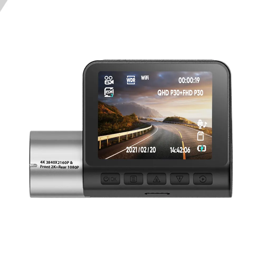 Camera Hành Trình Real 2K Dash Cam 70, Camera GPS Dash Cam 2K Trước Và Sau Hỗ Trợ Wi-Fi, Camera Hành Trình Kép Cảm Biến G Góc 170
