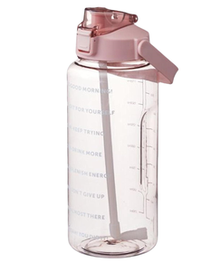 ขวดน้ำพลาสติกแบบมีหลอดดูด ขนาด 2 ลิตร 1 แกลลอน สำหรับเล่นกีฬา ความจุเยอะ มีตัวบอกเวลา ปลอดสาร BPA Tritan ขนาดเล็ก - Product Image 2