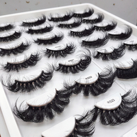 Dd b curl bandes de cils en faux vison vente en gros plateaux de cils incurvés profonds packs boîte avec logo cils incurvés profonds