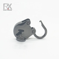 Cadenas en forme d'ours de couleur de pistolet en alliage de Zinc avec boucle de verrouillage à clé en métal pour fermeture de sac boîte à bijoux accessoire de valise à bagages