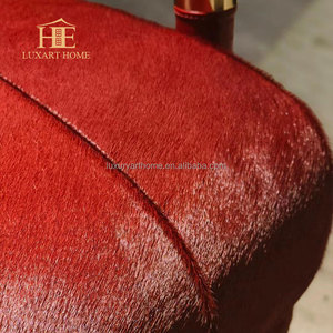 Salon de luxe italien <span class=keywords><strong>fauteuil</strong></span> <span class=keywords><strong>relax</strong></span> <span class=keywords><strong>en</strong></span> <span class=keywords><strong>cuir</strong></span> véritable crin <span class=keywords><strong>rouge</strong></span> <span class=keywords><strong>fauteuil</strong></span> d'appoint moderne de luxe - Product Image 6