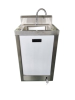 Robinet à commande au pied pour usage commercial Guanbai, en acier inoxydable, résistant à la corrosion, pour évier de table