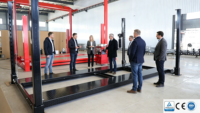 Ascenseur de voiture hydraulique automatique à quatre poteaux et double niveau certifié CE, élévateur de stationnement vertical pour voitures