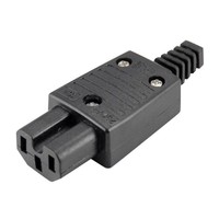 Adaptateur en ligne IEC C14 mâle vers C13 femelle 3 broches avec blindage tressé et gaine en PVC AC250V 10A pour armoire PDU, imprimante et câble DIY