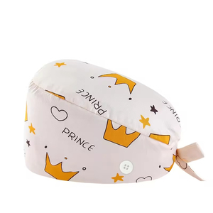 Gorro Quirúrgico Suave con Forro de Satén y Botones, Gorros de Enfermera con Estampado de Dibujos Animados, Gorras Médicas Transpirables para Mujer, Venta al por Mayor - Product Image 5