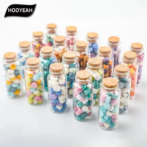 Botol kaca kecil lilin penyegel partikel warna campur warna lilin segel bahan cap undangan amplop