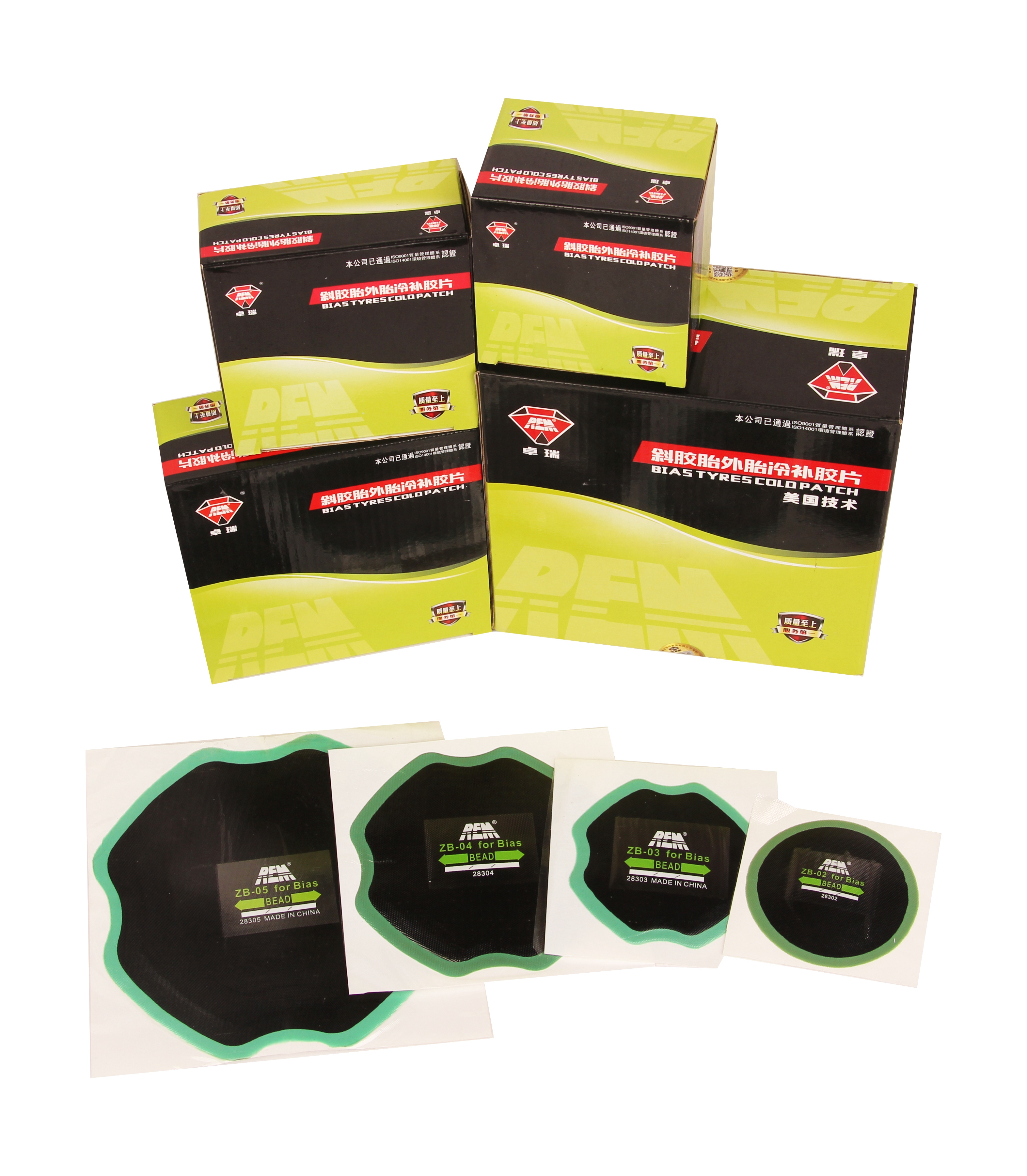 Rem Brand Euro-style Bias Tire Patch Bias Emergency Tire Repair Cold Patch for Truck and Car