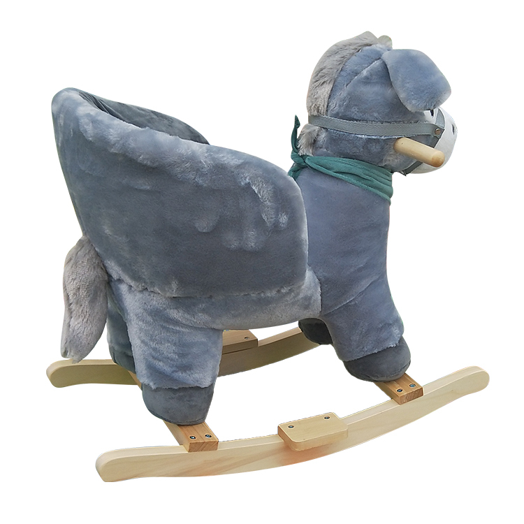Nouvelle mise à jour En Peluche âne à bascule à bascule en bois bébé chaise 32 "corde