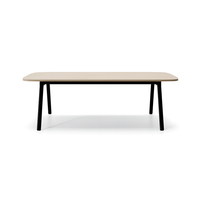 Grande table de conférence modulaire en bois - Mobilier de bureau commercial moderne pour bureau à domicile, école, atelier, pour 4 à 12 personnes