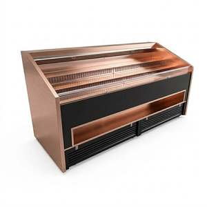 Vitrine Réfrigérée Commerciale XMEN à Refroidissement Ventilé, en Acier Inoxydable Or Rose, à Niveaux, pour Buffet, Barbecue et Présentation Alimentaire - Product Image 6