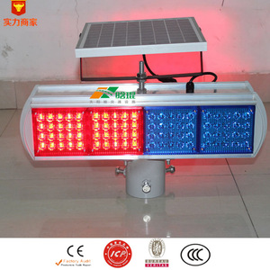 Feux de signalisation clignotants solaires à LED, 4 lampes, double face, montage sur poteau, cadre en aluminium, IP65, pour travaux routiers, alerte de circulation - Product Image 4