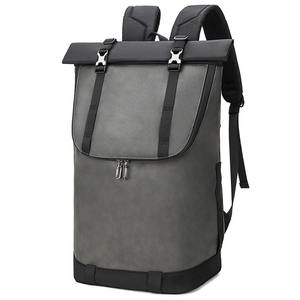 Mochila Enrollable Personalizada de Cuero Oxford, Mochila Enrollable para Portátil con Capacidad para Hombre - Product Image 1