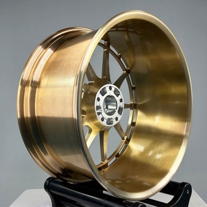 Jantes de voiture de course forgées en une seule pièce BZY-1019, finition or brossé, 5x112 5x114.3, alliage 6061-T6, pour Honda FD2, BMW, Audi, Chery - Product Image 5