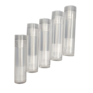 Tubos de Plástico Vacíos para Brillo Labial de 5g, Redondos, Blancos y Rosas, Envases para Bálsamo Labial y Lápiz Labial con Tapa Abatible para Rellenar Maquillaje - Product Image 1