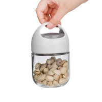 Contenedor de Almacenamiento de Alimentos Apilable, Reutilizable y Hermético con Tapas y Asas para Cocina, Contenedores de Vidrio para Almacenamiento en Despensa