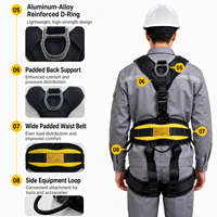 Ascendeur de poitrine réglable à cinq points à nouer directement Harnais d'escalade en polyester confortable certifié CE Protection contre les chutes en plein air
