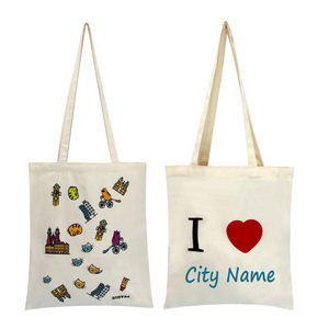 Bolso de compras de lona de algodón en blanco con logotipo impreso personalizado para <span class=keywords><strong>mujer</strong></span>, bolso de hombro de lona para compras - Product Image 4