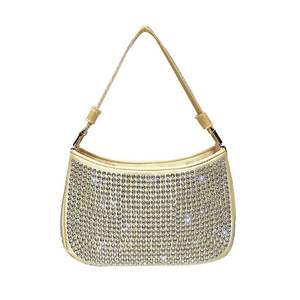 Sac de soirée messager pour femme, haute couture coréenne, orné de diamants brillants, nouvelle collection 2026, entièrement en polyester incrusté de diamants - Product Image 2