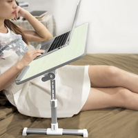 Gadgets de bureau OEM, bureau debout pliable en bois, table debout réglable en hauteur, table pour ordinateur portable