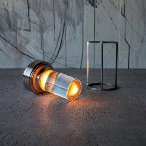 Lámpara de Mesa LED Retro de Metal Bronce Antiguo, Estilo <span class=keywords><strong>Vintage</strong></span>, con Control Táctil Inalámbrico para Exteriores, Luz Ambiental para Restaurantes - Product Image 4