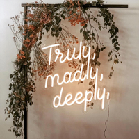 Lampe néon Led personnalisé, lettres décoratives, pour mariage, en PVC, magnifique décor acrylique, romantique, guitare, pour l'extérieur