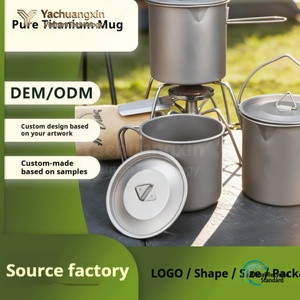 Portable Lightweight Outdoor Non-Stick Titanium Soup Pot for 1-2 People Gas Induction Compatible Pot Cover for Picnic <b>Cookware</b> - Product Image 4
