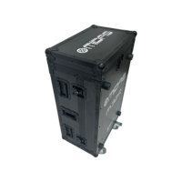 Boîte de mixage numérique portable de haute qualité, personnalisée, pour DJ, console, étui de transport tout noir pour Midas M32R avec 3 portes et 4 roues