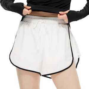 Shorts de sport pour femmes, <span class=keywords><strong>avec</strong></span> cordon de serrage, haute élasticité, séchage rapide, respirants, pour l'entraînement, la gym, le yoga, la course à pied, <span class=keywords><strong>avec</strong></span> panneaux latéraux en mesh - Product Image 6