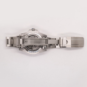 Correa de Reloj de Lujo de Alta Gama, Negra con Puntero Azul, 21 mm de Ancho, para Reloj Mecánico de Hombre con Esqueleto - Product Image 6