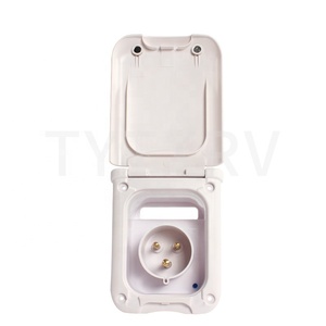 TYTXRV 16A <strong>Caravan</strong> White Charging Socket Box Charging Socket &amp; <strong>Plug</strong> - Product Image 2
